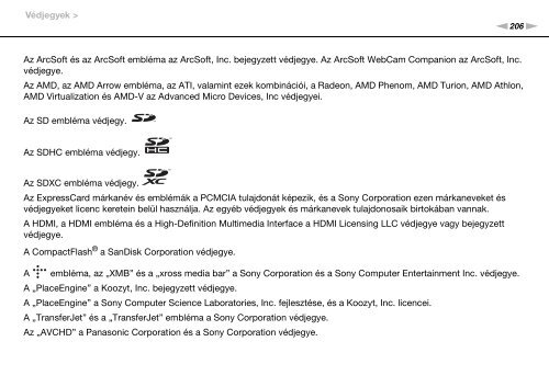 Sony VPCSB1C5E - VPCSB1C5E Mode d'emploi Hongrois