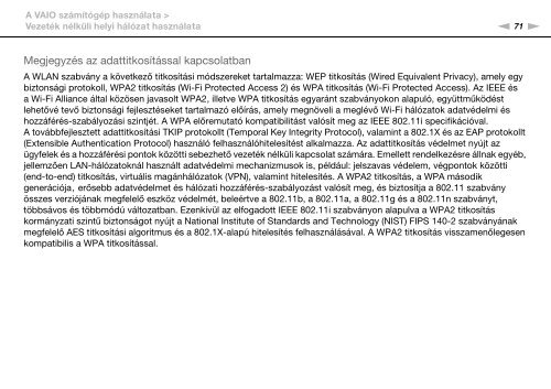 Sony VPCSB1C5E - VPCSB1C5E Mode d'emploi Hongrois