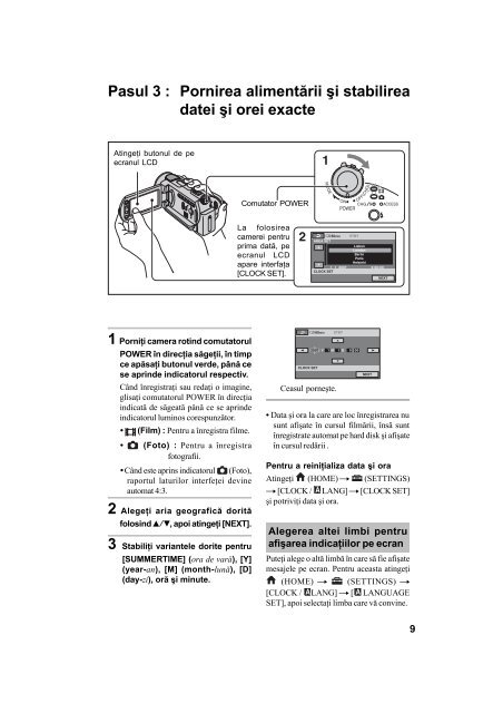 Sony DCR-SR42E - DCR-SR42E Mode d'emploi Roumain