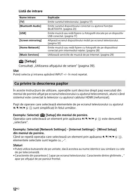 Sony HT-XT2 - HT-XT2 Consignes d&rsquo;utilisation Roumain