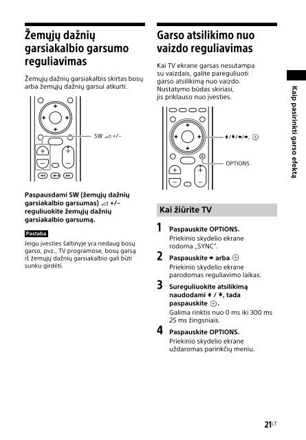 Sony HT-XT2 - HT-XT2 Consignes d&rsquo;utilisation Lituanien