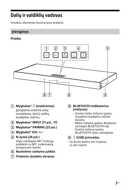 Sony HT-XT2 - HT-XT2 Consignes d&rsquo;utilisation Lituanien