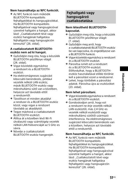 Sony HT-XT2 - HT-XT2 Consignes d&rsquo;utilisation Hongrois