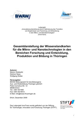 Gesamtdarstellung der Wissenslandkarten für die Mikro - FasiMiT