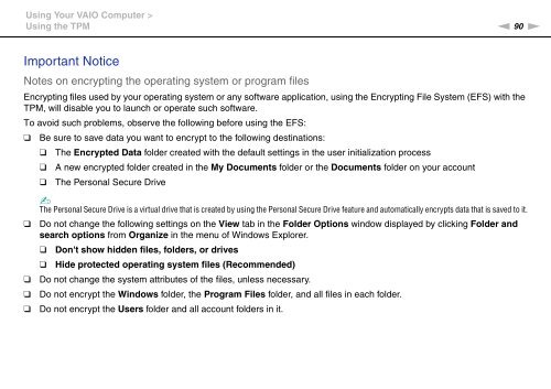 Sony VPCSE2E1E - VPCSE2E1E Istruzioni per l'uso Inglese