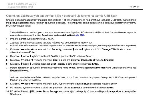 Sony VPCSE2E1E - VPCSE2E1E Istruzioni per l'uso Ceco