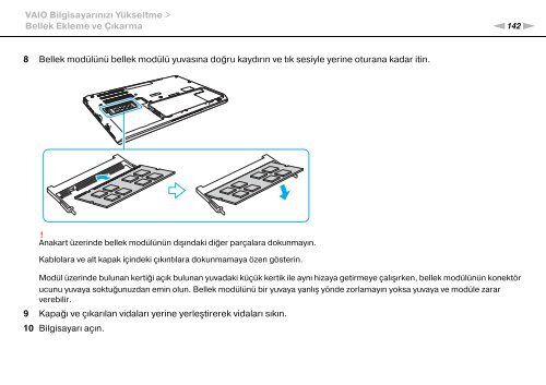 Sony VPCSE2E1E - VPCSE2E1E Istruzioni per l'uso Turco