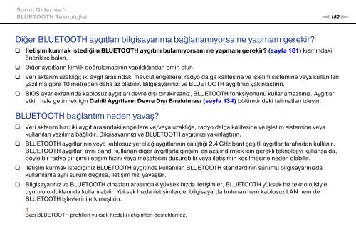 Sony VPCSE2E1E - VPCSE2E1E Istruzioni per l'uso Turco