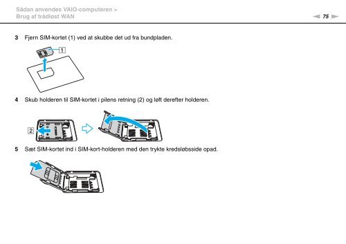Sony VPCSE2E1E - VPCSE2E1E Istruzioni per l'uso Danese