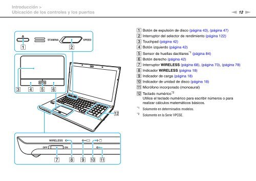 Sony VPCSE2E1E - VPCSE2E1E Istruzioni per l'uso Spagnolo