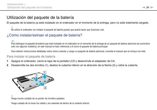 Sony VPCSE2E1E - VPCSE2E1E Istruzioni per l'uso Spagnolo