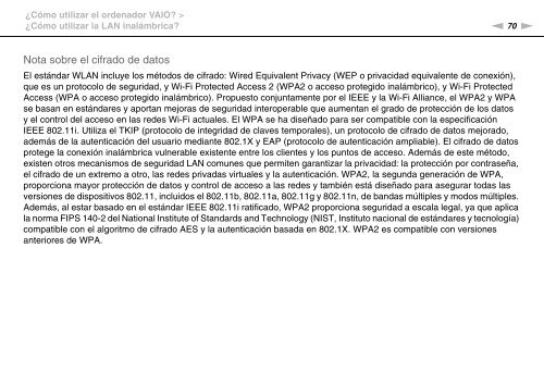 Sony VPCSE2E1E - VPCSE2E1E Istruzioni per l'uso Spagnolo