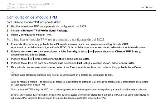 Sony VPCSE2E1E - VPCSE2E1E Istruzioni per l'uso Spagnolo