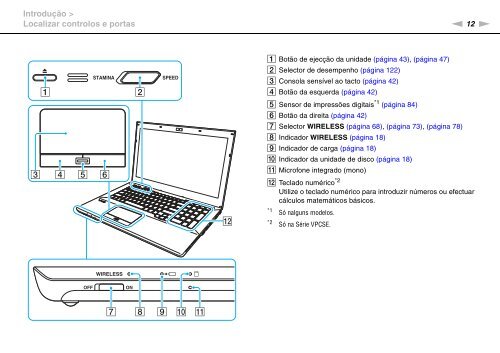 Sony VPCSE2E1E - VPCSE2E1E Istruzioni per l'uso Portoghese