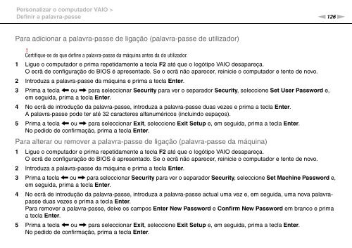 Sony VPCSE2E1E - VPCSE2E1E Istruzioni per l'uso Portoghese