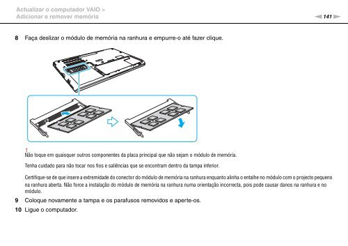 Sony VPCSE2E1E - VPCSE2E1E Istruzioni per l'uso Portoghese