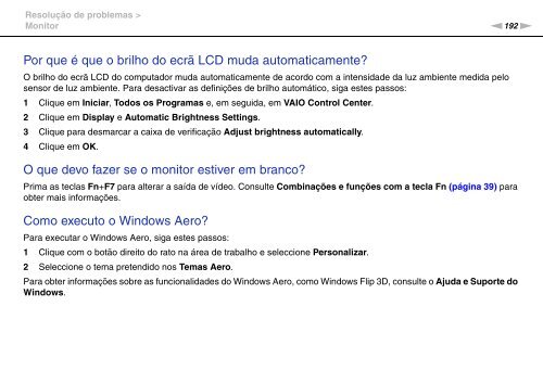 Sony VPCSE2E1E - VPCSE2E1E Istruzioni per l'uso Portoghese