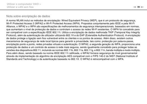 Sony VPCSE2E1E - VPCSE2E1E Istruzioni per l'uso Portoghese