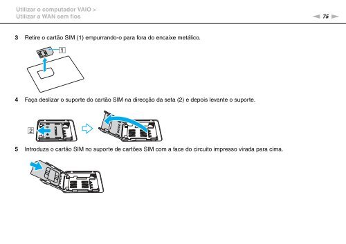 Sony VPCSE2E1E - VPCSE2E1E Istruzioni per l'uso Portoghese