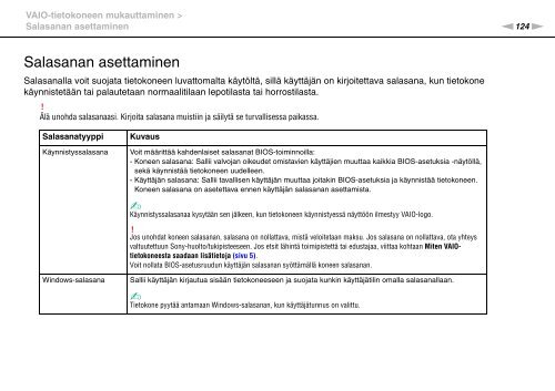 Sony VPCSE2E1E - VPCSE2E1E Istruzioni per l'uso Finlandese