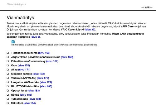 Sony VPCSE2E1E - VPCSE2E1E Istruzioni per l'uso Finlandese