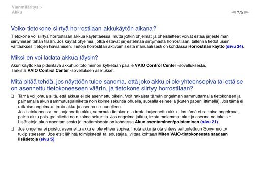 Sony VPCSE2E1E - VPCSE2E1E Istruzioni per l'uso Finlandese