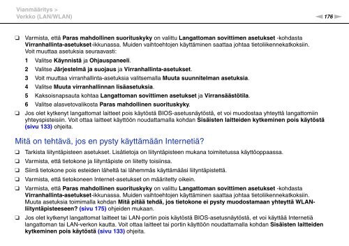 Sony VPCSE2E1E - VPCSE2E1E Istruzioni per l'uso Finlandese