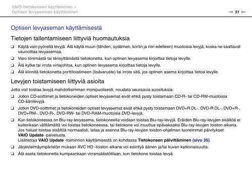 Sony VPCSE2E1E - VPCSE2E1E Istruzioni per l'uso Finlandese