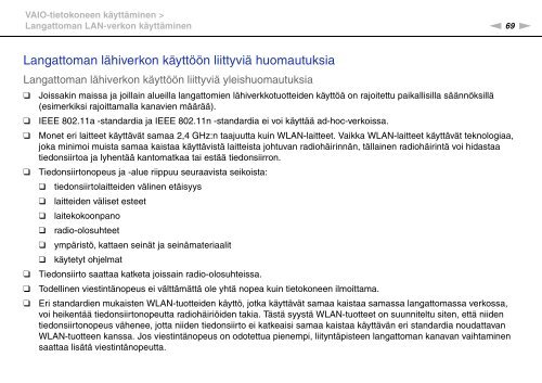 Sony VPCSE2E1E - VPCSE2E1E Istruzioni per l'uso Finlandese