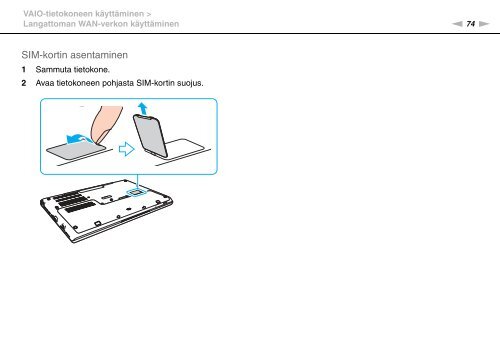 Sony VPCSE2E1E - VPCSE2E1E Istruzioni per l'uso Finlandese