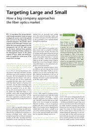 Targeting Large and Small - LEONI Business Unit Fiber Optics