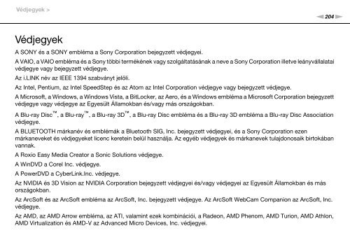 Sony VPCSE2E1E - VPCSE2E1E Istruzioni per l'uso Ungherese