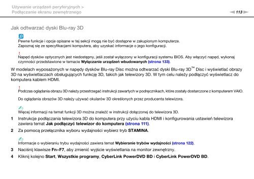 Sony VPCSE2E1E - VPCSE2E1E Istruzioni per l'uso Polacco