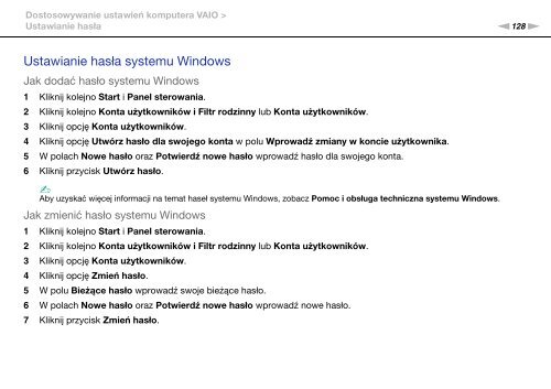 Sony VPCSE2E1E - VPCSE2E1E Istruzioni per l'uso Polacco