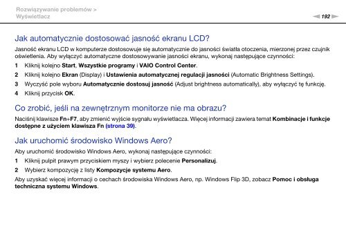 Sony VPCSE2E1E - VPCSE2E1E Istruzioni per l'uso Polacco