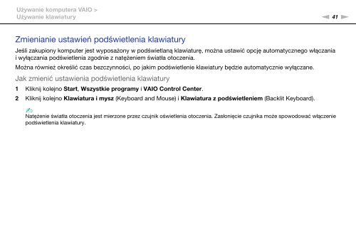 Sony VPCSE2E1E - VPCSE2E1E Istruzioni per l'uso Polacco