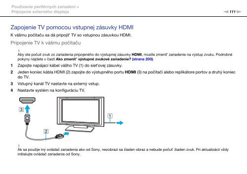 Sony VPCSE2E1E - VPCSE2E1E Istruzioni per l'uso Slovacco