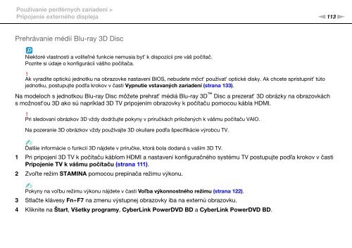 Sony VPCSE2E1E - VPCSE2E1E Istruzioni per l'uso Slovacco