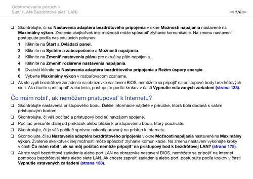 Sony VPCSE2E1E - VPCSE2E1E Istruzioni per l'uso Slovacco