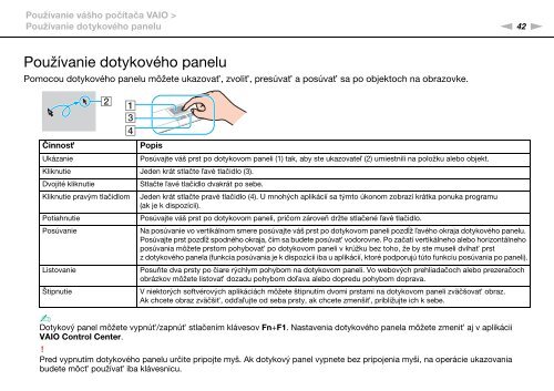 Sony VPCSE2E1E - VPCSE2E1E Istruzioni per l'uso Slovacco