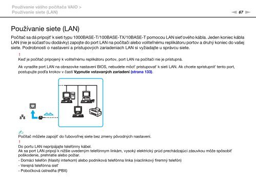 Sony VPCSE2E1E - VPCSE2E1E Istruzioni per l'uso Slovacco