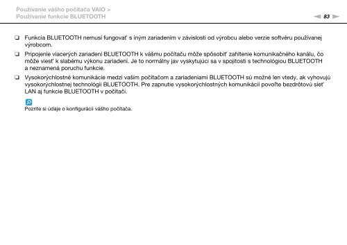 Sony VPCSE2E1E - VPCSE2E1E Istruzioni per l'uso Slovacco