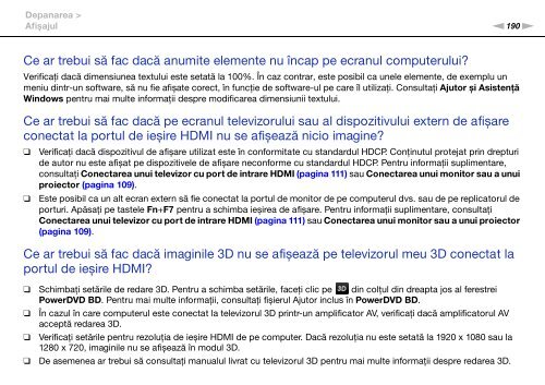 Sony VPCSE2E1E - VPCSE2E1E Istruzioni per l'uso Rumeno