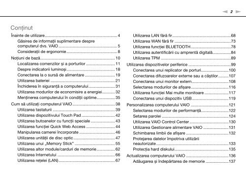 Sony VPCSE2E1E - VPCSE2E1E Istruzioni per l'uso Rumeno