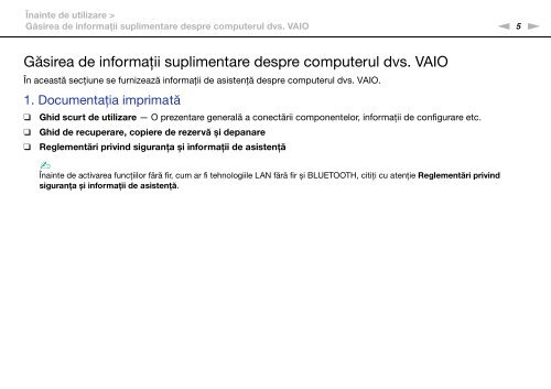 Sony VPCSE2E1E - VPCSE2E1E Istruzioni per l'uso Rumeno