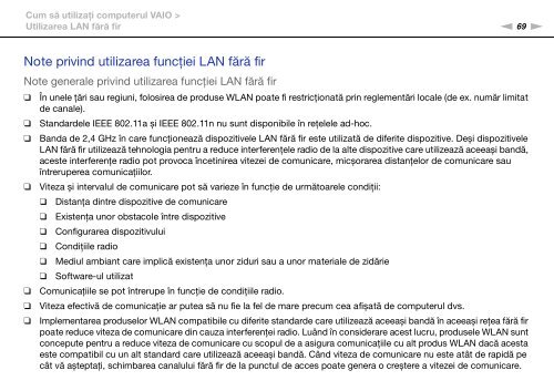Sony VPCSE2E1E - VPCSE2E1E Istruzioni per l'uso Rumeno