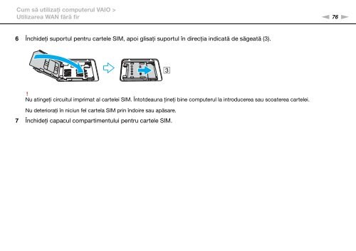 Sony VPCSE2E1E - VPCSE2E1E Istruzioni per l'uso Rumeno