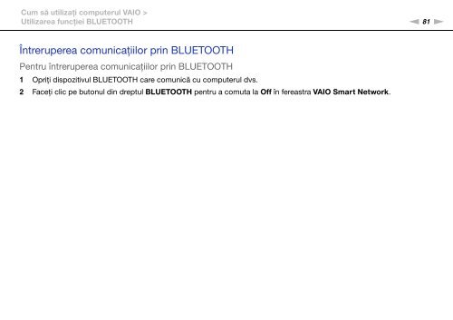 Sony VPCSE2E1E - VPCSE2E1E Istruzioni per l'uso Rumeno