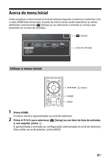 Sony HT-XT2 - HT-XT2 Consignes d&rsquo;utilisation Portugais