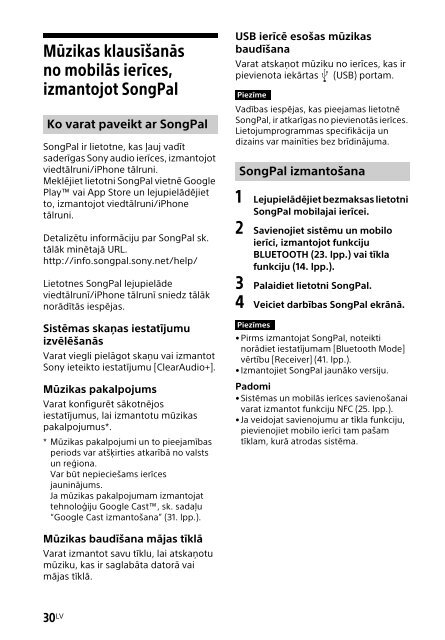 Sony HT-XT2 - HT-XT2 Consignes d&rsquo;utilisation Letton